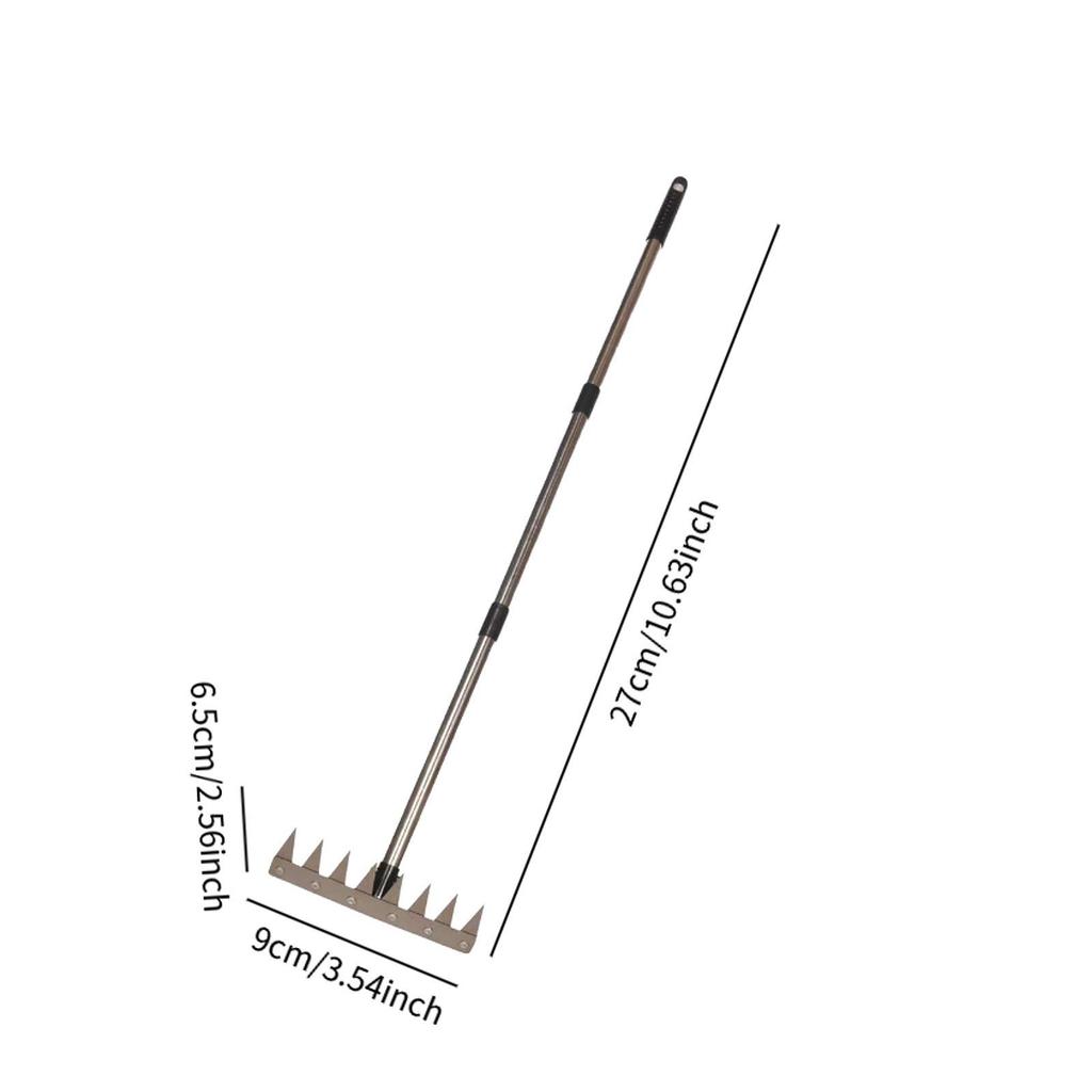 Heavy Duty Yard Garden Hoe Weeding Rake Steel Agricultural Tiller for Garden Maintenance and Planting