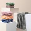 Battilo Plaid Cotton Bath Towels Set Soft Absorbent Daily Cleansing Face Hand Towel Set Patterned Lightweight Towel For Bathroom