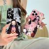Demon Slayer Anime Nezuko Phone Case for iPhone 16 15 14 13 12 11 X XR XS 8 6 Pro Max Plus Mini Clear Colour Protective Luxury