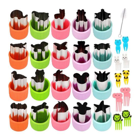 DYS Sada nerezových vykrajovátek na sušenky, Mini vykrajovátka na ovoce, Opakovaně použitelné DIY pekařské kuchyňské náčiní, na ovoce, zeleninu, pečivo