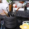 Stationery Storage Tire Shaped Pen Holder Black Stack Box Pencil Holder  School Supplies