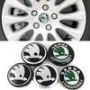 2026 Hot 56/60/65mm 4pcs Car Styling Wheel Center Cover Caps for SKODA Octavia A7 Fabia Rapid Kodiaq RS Superb Kamiq Tour Yeti K