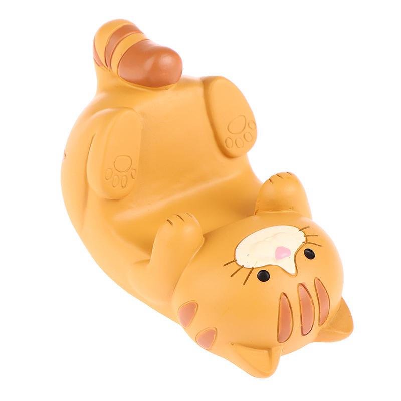 1Pc Japan Style Glasses Mobile Phone Holder Stationery Desktop Cat Decoration Collectible Home Decor Resin Craft Ornaments