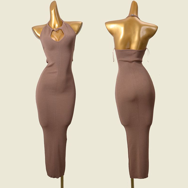 Export Original Single Beauty Back Slim Fit High-Elastic Dress Halter