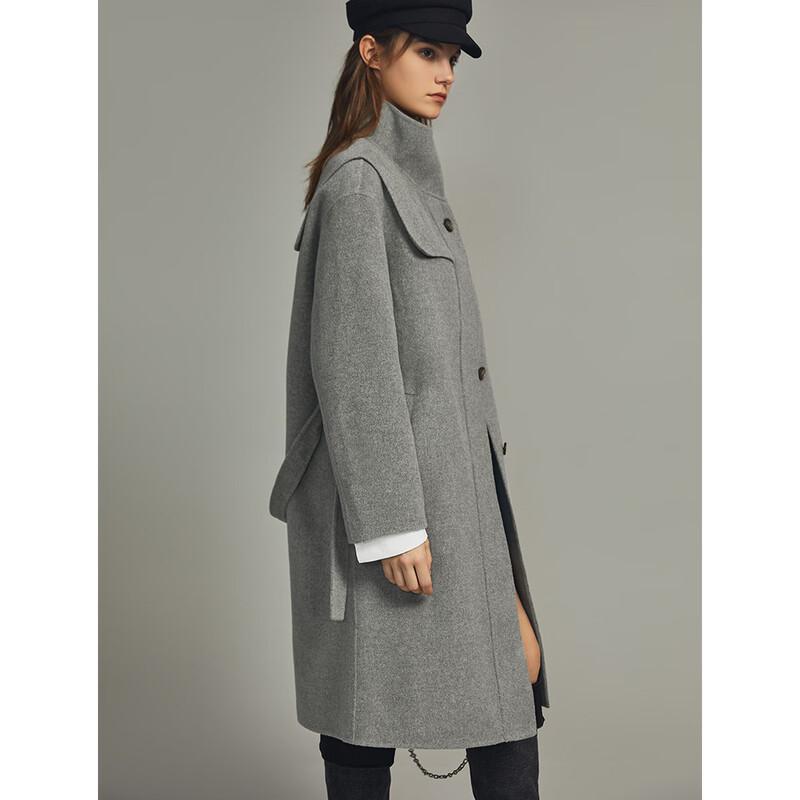 ELLE Women s Merino Wool Double-Faced Winter Coat L