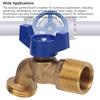 Garden Hose Outlet Valve G3/4in DN20 Male Thread Brass High Temperature Proof Garden Faucet Valve