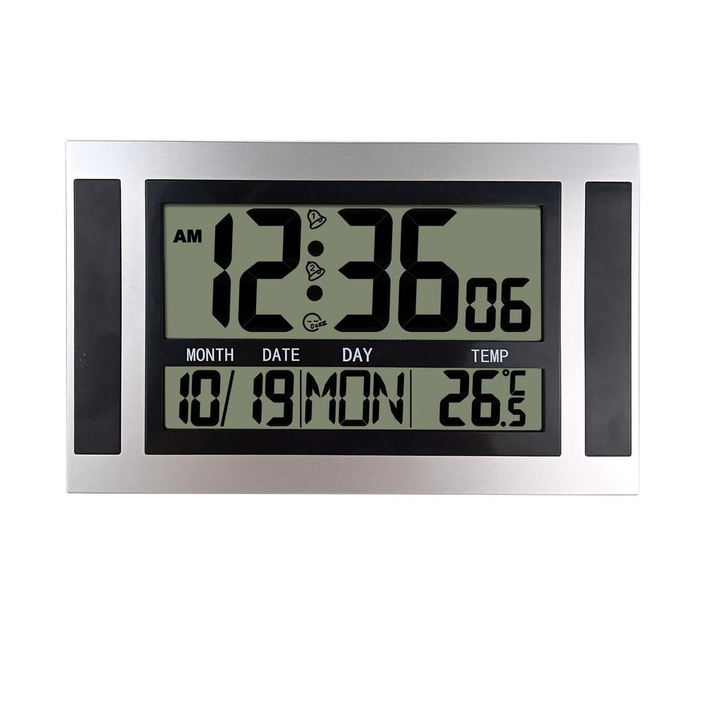 Silent Minimalist European & American Wall Clock with HD LCD Display
