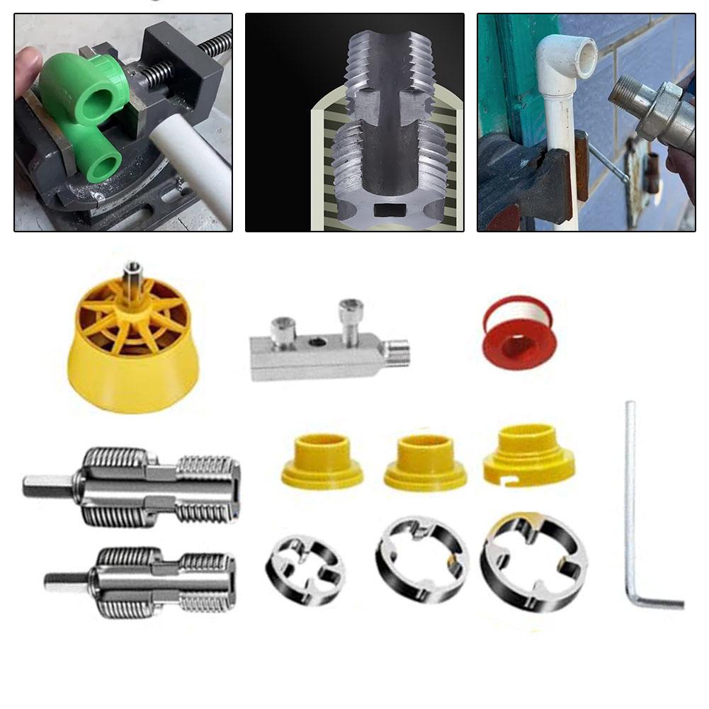 

Набор для нарезания резьбы на ПВХ трубах 4-точечный 6-точечный инструмент для нарезания резьбы на пластиковых трубах Резьбонарезчик Насадки для электродрели Экстрактор проволоки для крана