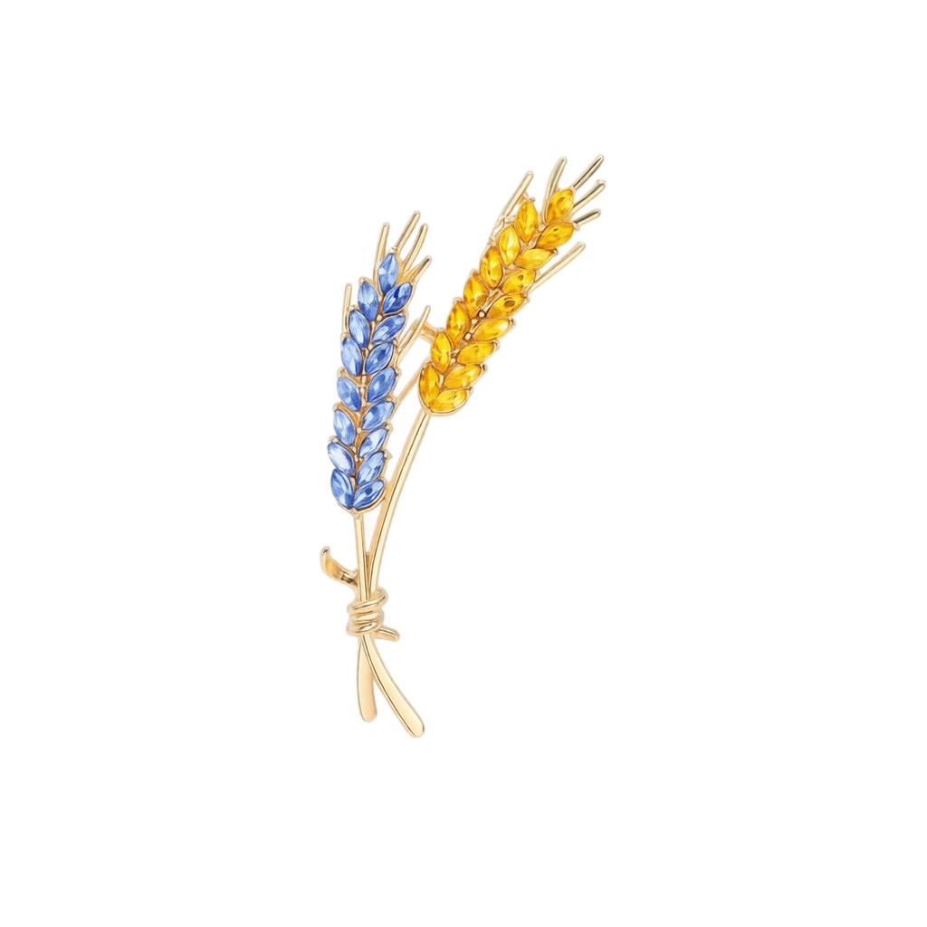 Elegant Wheat Spike Brooch Pin for Women Suit Lapel Decoration Coat Accessory Fine Metal Alloy Craftsmanship