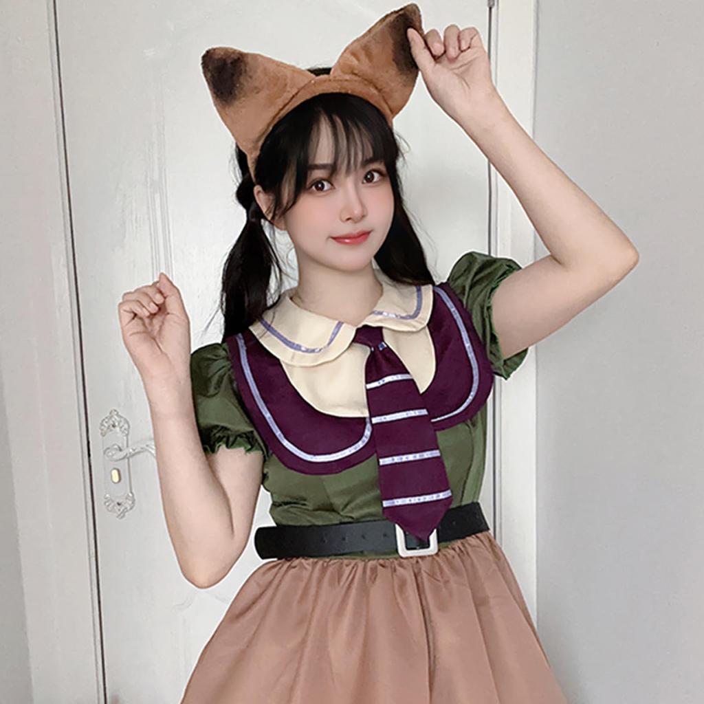 Matreeglam Halloween Cosplay Rabbit Police Con Man Cute Animal Metropolis Cosplay Policewoman Costume for Anime Halloween Cultural School Stage Set