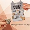 Bureau Decoratie Schattige Kitten Origami Papierknutsel Kits Creatieve Vouw Schattige Kat Figuren