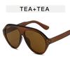 New Women Sunglasses High End Street Photography Modern Trendy Shaped Large Frame Pilot Sun Glasses Hip Hop Bouncy Sun Glasses