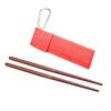 1 Pair Folding Chopsticks with Storage Bag Wooden Chopsticks Portable Tableware for Outdoor Travel Camping Picnic