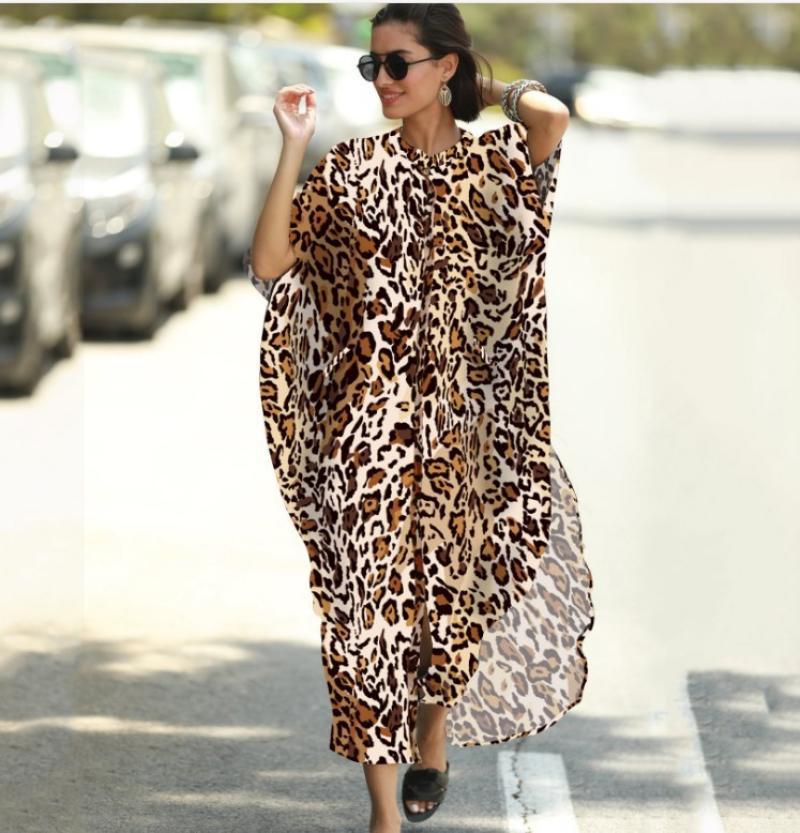 2021 Europäischer & Amerikanischer Gestreifter Strand-Überwurf - Vier-Wege-Stretch, Sexy Schwarzer & Brauner Langer Morgenmantel, Einreihiger Bikini-Überwurf.