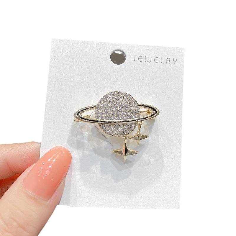 Star Premium Planet Fransen Brosche Blazer Zubehör Wollmantel Pin Feste Kleidung Mode Corsage