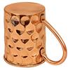 Pure Copper Straight Shaped Diamond Design Moscow Mule Beer Mug Cup, Best for Beer Cocktail Parties, Barware, Volume-500ML, Set of 6