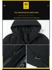 Men's Winter Hooded Mid-Length Cotton Coat for Seniors - Thick, Plus Size Padded Jacket