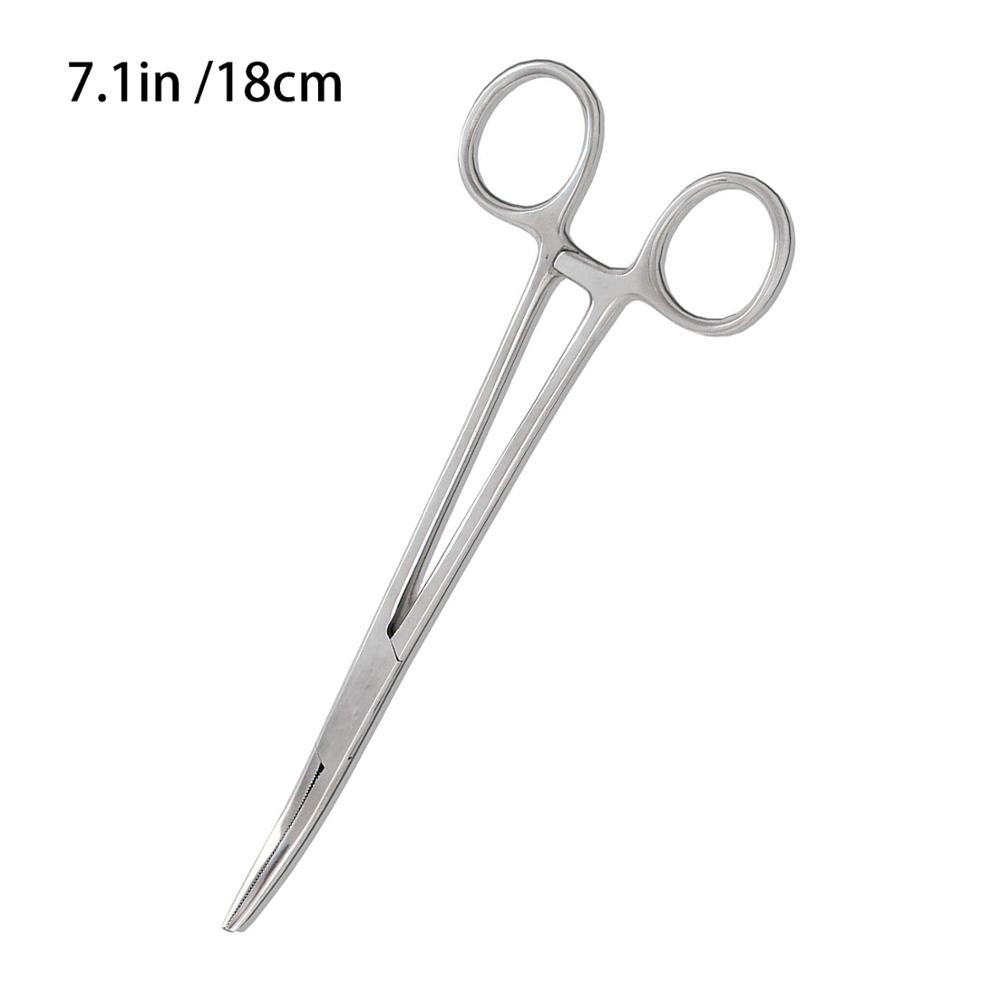 Fishing F04 Fishing Pliers Stainless Steel Fish Hook Remover Curved Tip Clamps Line Cutter Takle Tool Accessories