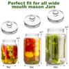 Fermenterade Glasvikter Klara med Handtag Bredmunnad Masonburk Lock Förseglat Köksredskap Tunga Fermenteringsvikter Kimchi Tillverkning
