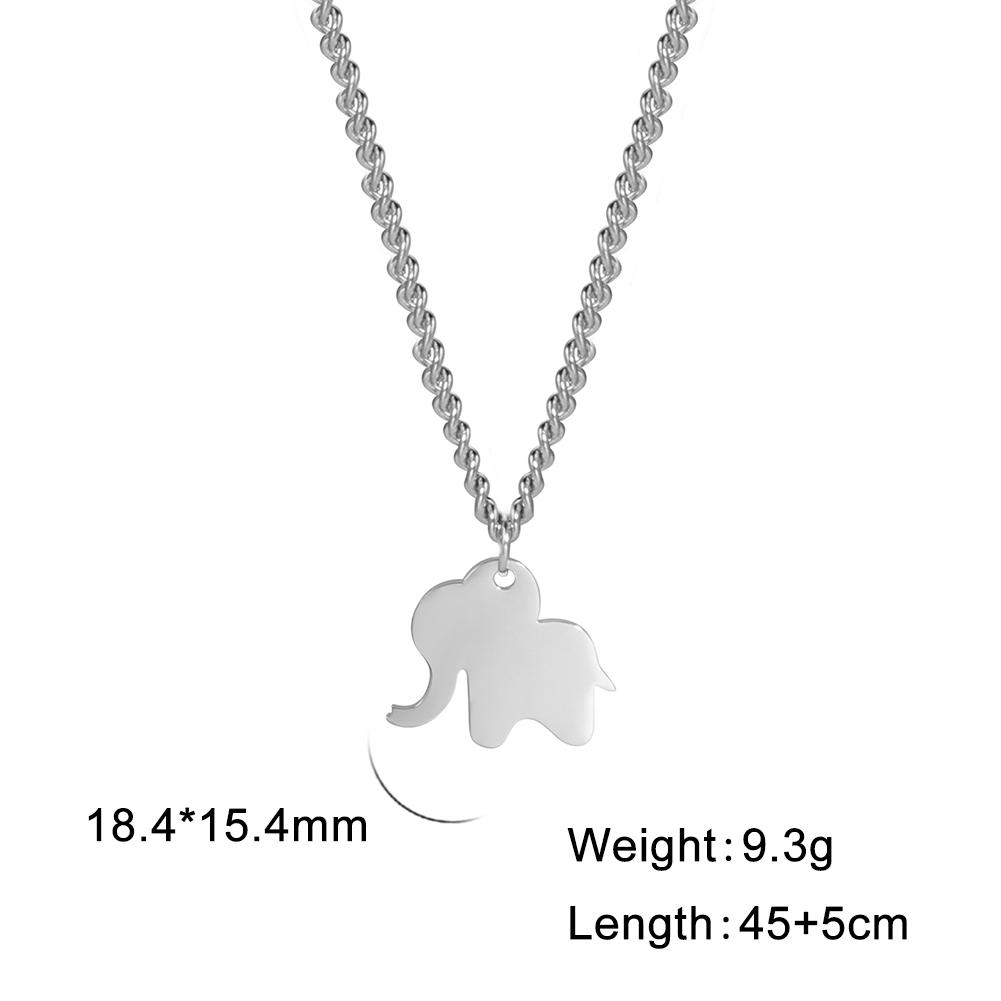 

Cazador 2026 Elephant Mother Daughter Pendant Necklace for Women Cute Animal Neck Chain Stainless Steel Jewelry Gift Wholesale