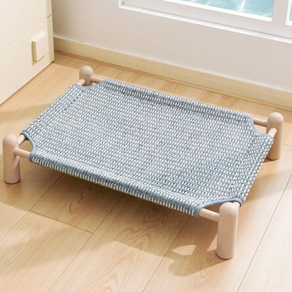 Moisture-proof Cat Elevated Bed Wooden Frame Cat Hammock Dog Cot Dog Sofa Bed Kennel