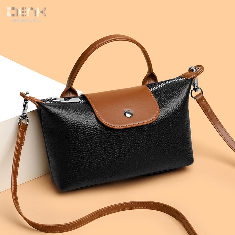 Real cowhide handbag winter new trendy fashion Longxiang bag shoulder messenger bag first layer cowhide women's bag