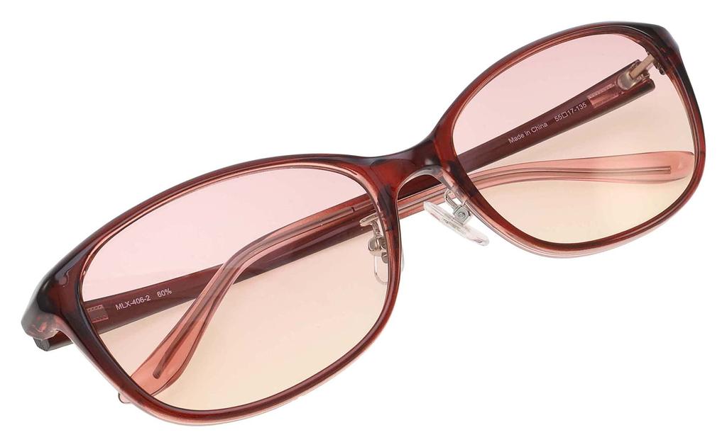 MELAX Melanin Wellington Clear for Whitening and UV Protection Sunglasses, Style, Wine, 406-2,