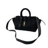Gebrauchte SAINT LAURENTSchultertasche schwarz Raffia Damen