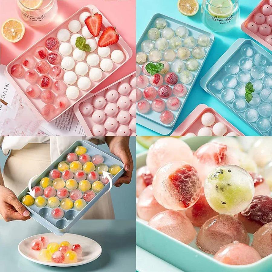 Boll Hockey PP Mold Frozen Whiskey Ball Popsicle Ice Cube Tray Box Food Grade Silicone Molds For Kitchen Kitchen Tools