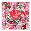 50 Peony Flower Graffiti Waterproof Stickers for DIY Phone Cases and Suitcases