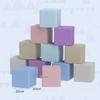 Soft Building Blocks, 12 Cubes of 20 x 20 x 20 cm, Easy-Care, Child-Safe, for 1-3 Years, Faux Leather