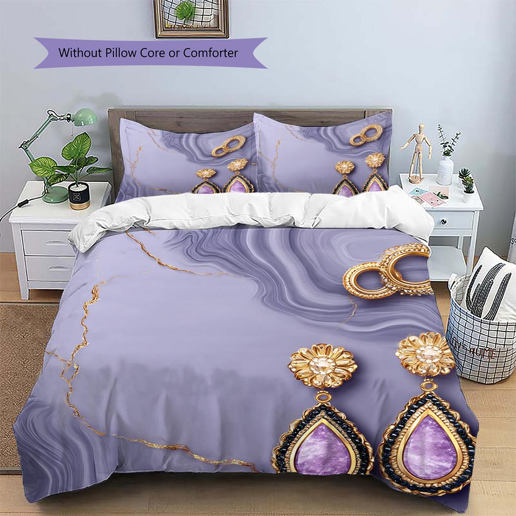 Cartoon Patroon Beddengoed Dekbed Set Dekbedovertrek Kussensloop Huisdecoratie Verjaardagscadeau (1 dekbedovertrek + 2 kussenslopen, zonder binnenkussen)