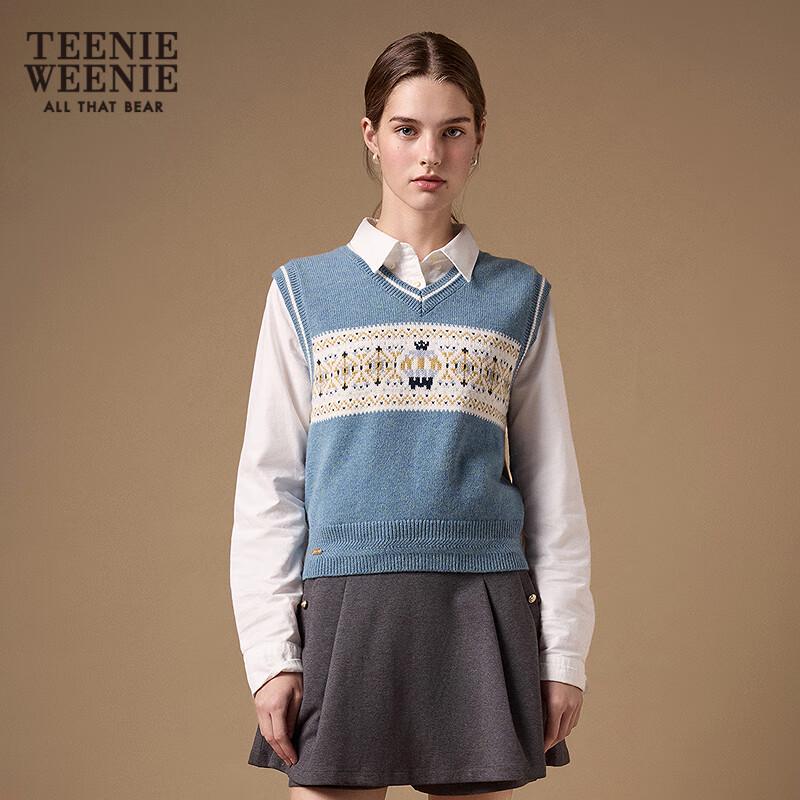 Teenie Weenie Women's Bear Letter Knit Sweater
