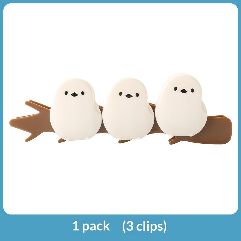 Cute Bird Magnetic Sealing Clip for Food Plastic Bags, Freshness Preservation Clip, Milk Powder Sealing Strip Snack Sealing Clip белый