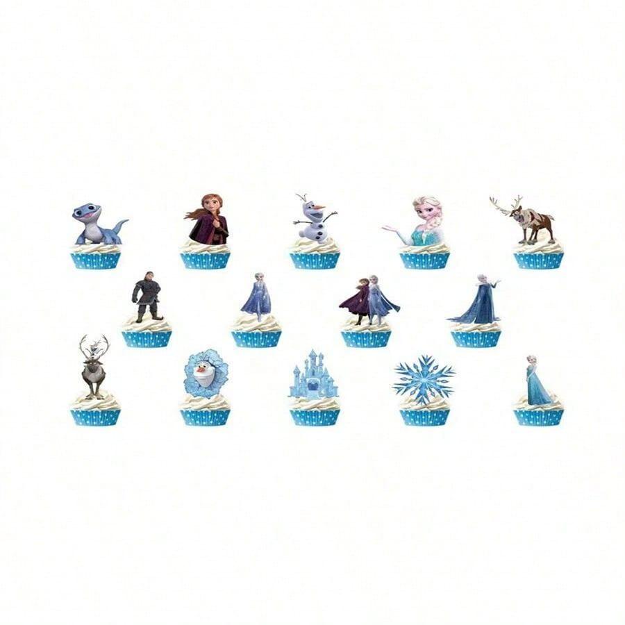 Elsa & Anna Frozen Cake Decoration Set: Large & Small Toppers