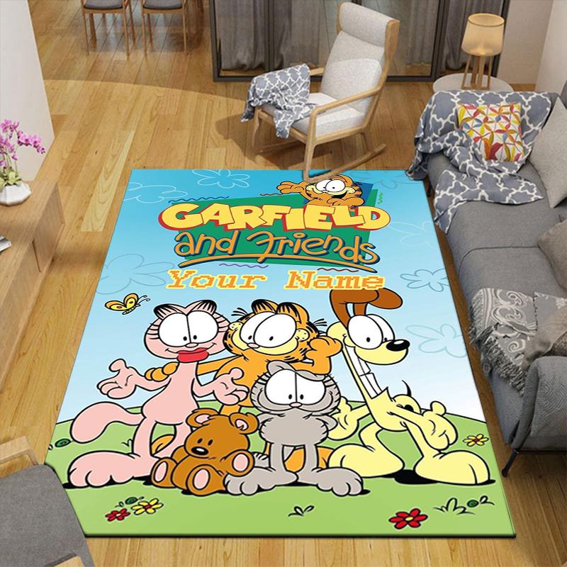 Custom 1Pc Garfield'S Orange Adventure Rug Office Carpet Indoor Outdoor Entrance Doormat Nonslip Soft And Comfortable Living Room D291572