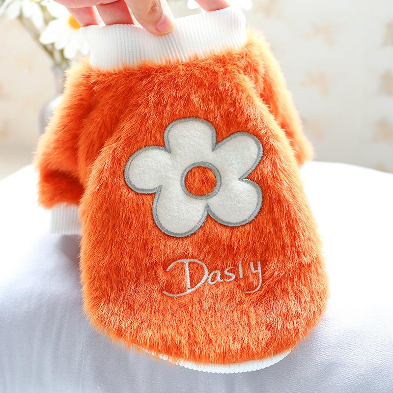 Pet Clothing Wholesale Autumn and Winter New Dog Clothing Warm Sweater Plus Velvet Paris Alphabet Sweater Pet Clothes