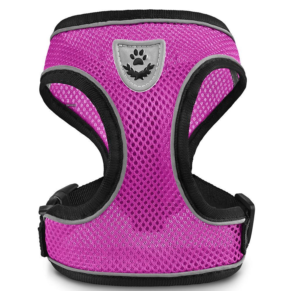 Reflektierendes Atmungsaktives Hundegeschirr im Westenstil mit Einziehleine für Kleine und Mittelgroße Hunde