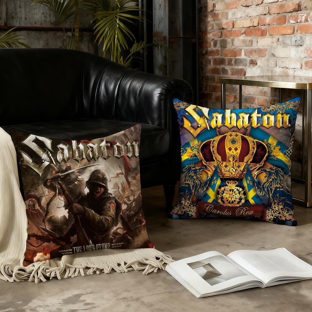 S-Sabaton-ES Band Kissenbezug Home Office Praktisch Nordische Schlichtheit Hit Mit Reißverschluss Kissenbezug