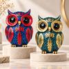 Owl Tabletop Decors, Resin Bird Figurine with Textured Detail for Desks and Entryways, Animal Enthusiasts, Housewarmings Gift
