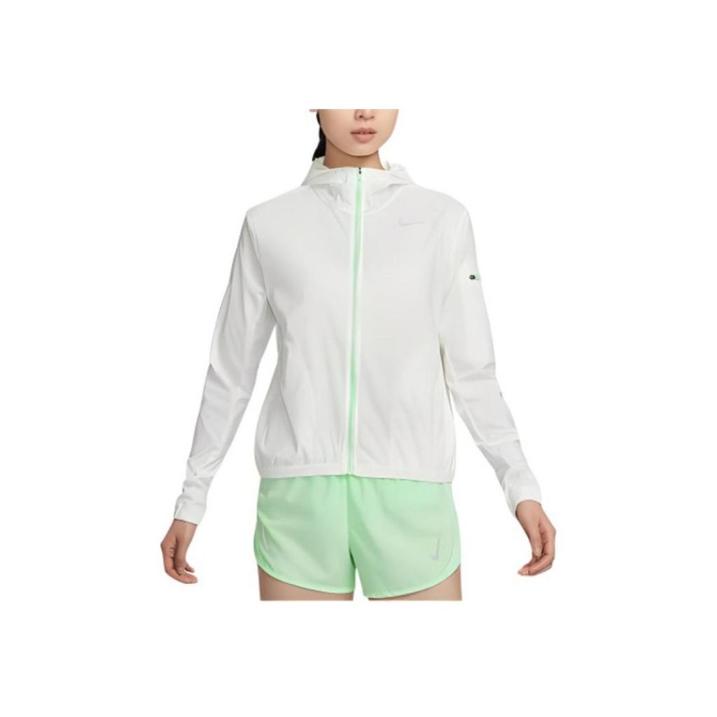 Nike Alphabet-Print Atmungsaktiv Leicht Kapuzen- Sonnenschutz Webjacke Damenjacke Weiß HJ3948-133