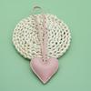 Custom Leather 3D Peach Heart Keychain Bag Pendant Love Hand Rope Personalized Couple Backpack Pendant Gift