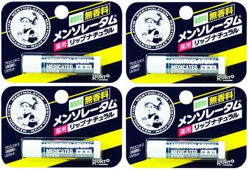 

Rohto Mentholatum Лечебный бальзам для губ Натуральный x 4 4,5 г