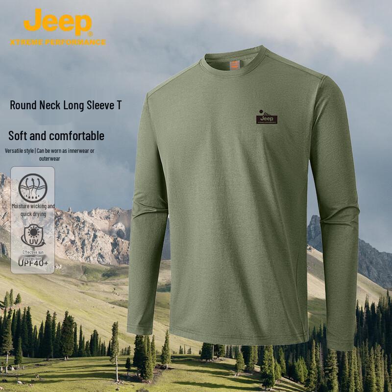 JEEP Men s Long-Sleeve Quick-Dry Performance T-Shirt M