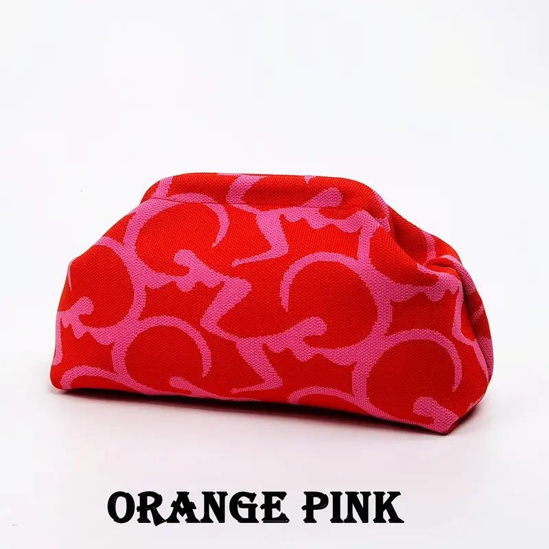 2025 Trendige Damen Colorblock Gestreifte Clutch und Make-up-Tasche