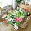 Green Palm Leaves Tropical Flowers Tablecloth Picnic Party Decor Summer Hawaiian Plants Rectangle Table Cloth Dining Table Decor