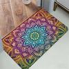Colorful Mandala Boho Floor Mat Cozy Flannel Soft Thick Non-Slip Mat For Living Room Bedroom Kitchen Decor Rugs