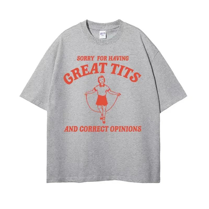 Trendy Creative Plus Size Cotton T-Shirt, Unisex Casual Round Neck Short Sleeve