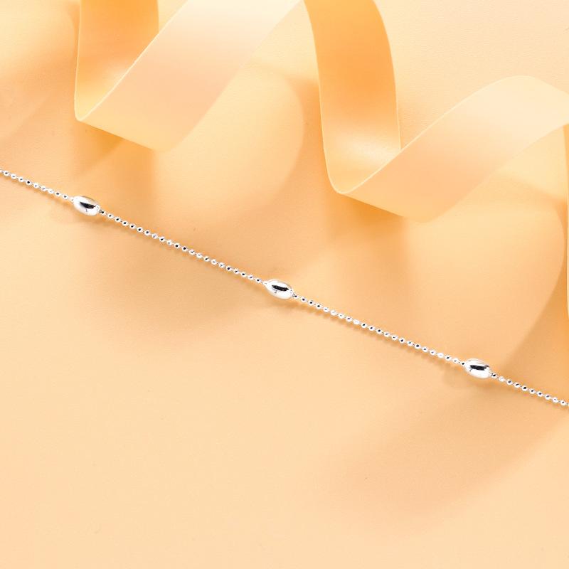 Round Bead Rice Grain Bracelet Women's Small and Simple Niche Design Ins Style Olive Bead Bracelet Jewelry Women