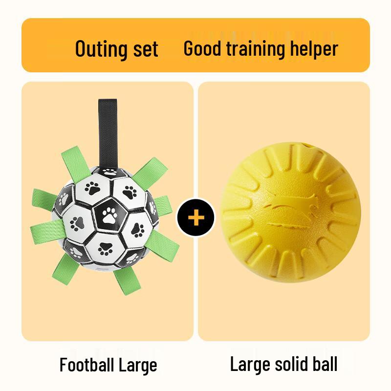 Solid Dog Soccer Ball Toy Set